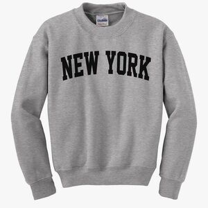 Brisco Gray "New York" Crewneck Sweatshirt Size M